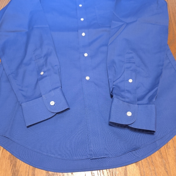 NWOT Jos. A Banks Dress Shirt Men’s Solid Blue Traveler's Collection 15.5/34 - Picture 9 of 15